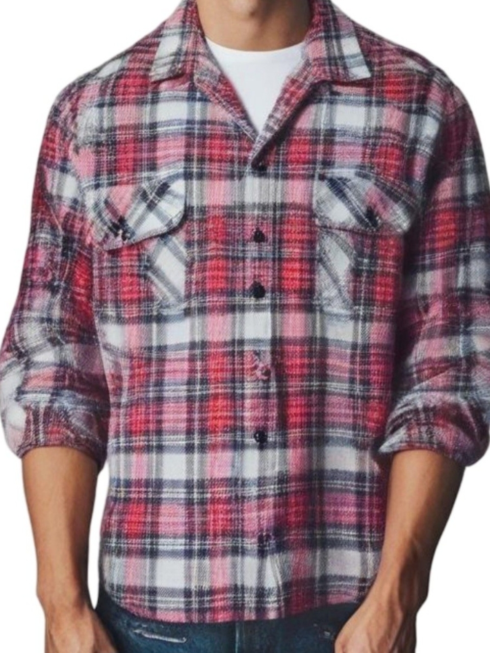 Vintage Coleman Men’s XL Flannel Red Black Plaid Heavyweight Shirt